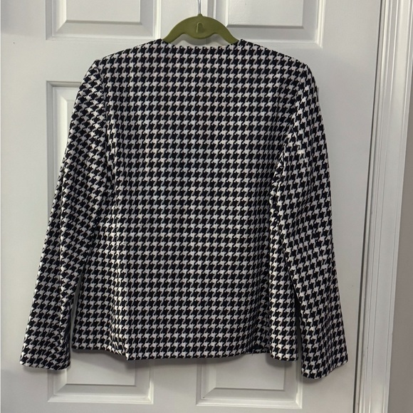 Talbots Monochrome Houndstooth Blazer - Picture 2 of 5